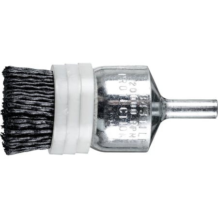 1 M-BRAD® End Brush - 1/4 Shank - .040 Ceramic Ox. 120 Grit, Banded